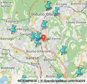 Mappa Via Tiepolo Giambattista, 21100 Varese VA, Italia (2.415)