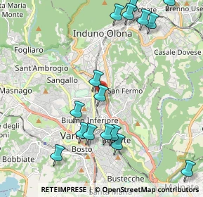 Mappa Via Tiepolo Giambattista, 21100 Varese VA, Italia (2.4025)