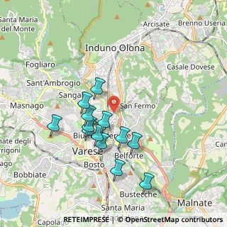 Mappa Via Tiepolo Giambattista, 21100 Varese VA, Italia (1.66)