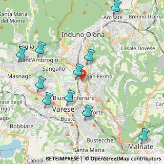 Mappa Via Tiepolo Giambattista, 21100 Varese VA, Italia (2.57182)