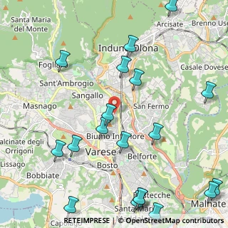 Mappa Via D. Montorfano, 21100 Varese VA, Italia (2.87053)