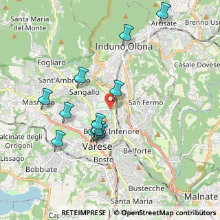 Mappa Via D. Montorfano, 21100 Varese VA, Italia (1.845)