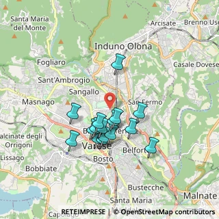 Mappa Via D. Montorfano, 21100 Varese VA, Italia (1.455)
