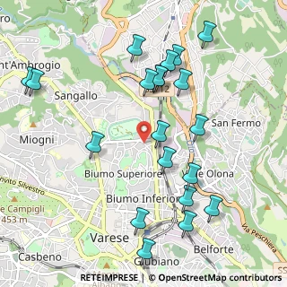 Mappa Via D. Montorfano, 21100 Varese VA, Italia (1.1255)