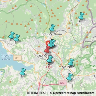 Mappa Via D. Montorfano, 21100 Varese VA, Italia (3.90769)