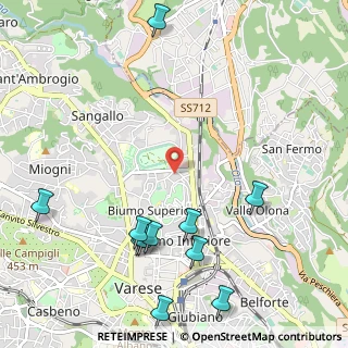 Mappa Via Guido Reni, 21100 Varese VA, Italia (1.33636)