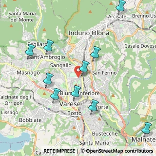 Mappa Via Guido Reni, 21100 Varese VA, Italia (2.51)