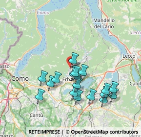 Mappa Via Roma, 22037 Ponte Lambro CO, Italia (6.98111)