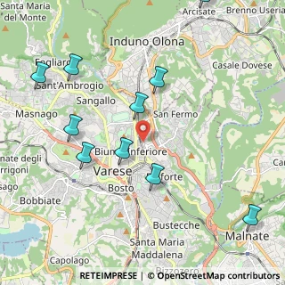 Mappa Via Emma Macchi Zonda, 21100 Varese VA, Italia (2.56545)