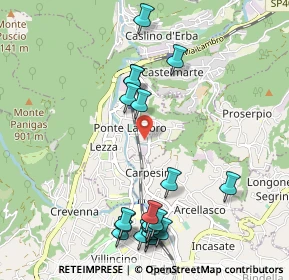 Mappa Via Fiume, 22037 Ponte Lambro CO, Italia (1.163)