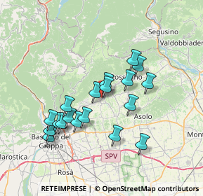 Mappa Via Molinetto, 31017 Crespano del Grappa TV, Italia (6.46632)