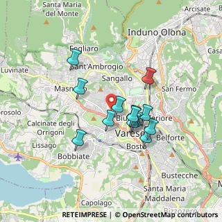 Mappa Via L. Brambilla, 21100 Varese VA, Italia (1.35769)