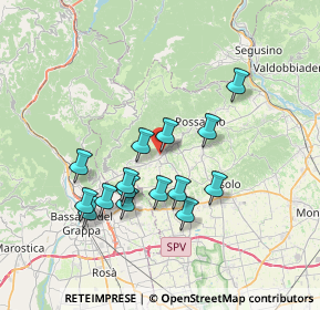 Mappa Via Antonio Canova, 31017 Pieve del Grappa TV, Italia (6.512)