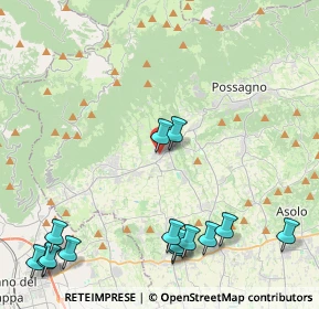 Mappa Via Antonio Canova, 31017 Pieve del Grappa TV, Italia (5.65)