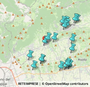 Mappa Via Antonio Canova, 31017 Pieve del Grappa TV, Italia (4.2405)