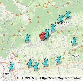 Mappa Via Antonio Canova, 31017 Pieve del Grappa TV, Italia (3.83214)