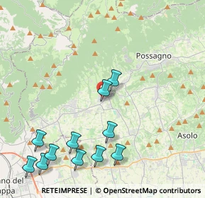 Mappa Via Antonio Canova, 31017 Pieve del Grappa TV, Italia (4.93455)