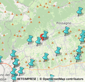 Mappa Via Antonio Canova, 31017 Pieve del Grappa TV, Italia (6.032)