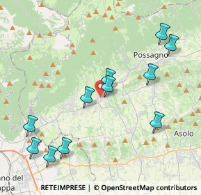 Mappa Via Antonio Canova, 31017 Pieve del Grappa TV, Italia (4.45909)