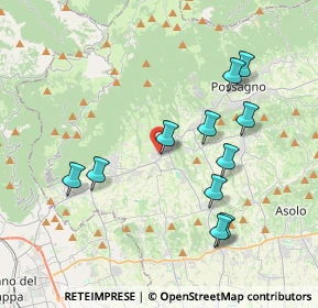 Mappa Via Antonio Canova, 31017 Pieve del Grappa TV, Italia (3.82)