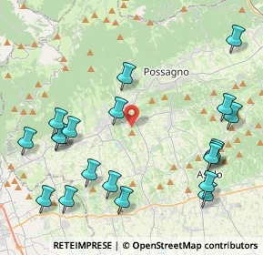 Mappa Via Colli, 31017 Paderno del Grappa TV, Italia (5.071)