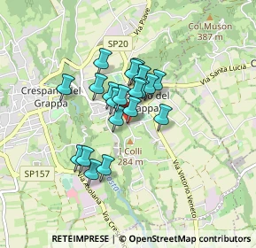 Mappa Via Colli, 31017 Paderno del Grappa TV, Italia (0.5785)