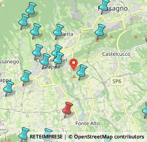 Mappa Via Colli, 31017 Paderno del Grappa TV, Italia (2.9385)