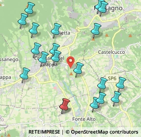 Mappa Via Colli, 31017 Paderno del Grappa TV, Italia (2.3915)