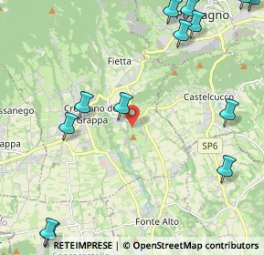 Mappa Via Colli, 31017 Paderno del Grappa TV, Italia (3.09769)