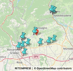 Mappa Via Colli, 31017 Paderno del Grappa TV, Italia (7.79154)