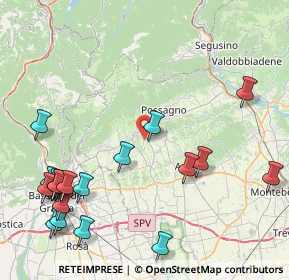 Mappa Via Colli, 31017 Paderno del Grappa TV, Italia (10.8025)