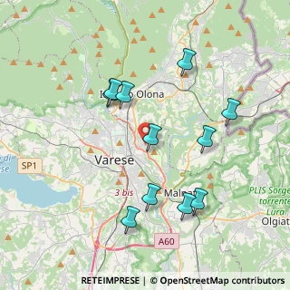 Mappa Via Belmonte, 21100 Varese VA, Italia (3.75091)