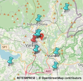 Mappa Via Belmonte, 21100 Varese VA, Italia (3.46091)