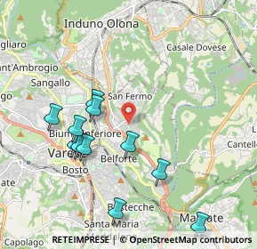 Mappa Via Belmonte, 21100 Varese VA, Italia (2.04)