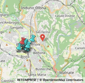 Mappa Via Belmonte, 21100 Varese VA, Italia (1.88059)