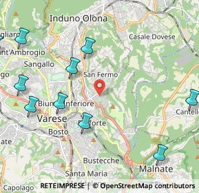 Mappa Via Belmonte, 21100 Varese VA, Italia (2.85909)