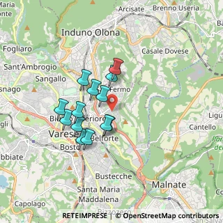 Mappa Via Belmonte, 21100 Varese VA, Italia (1.38462)