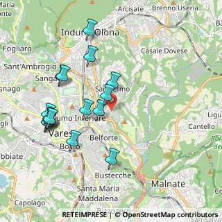 Mappa Via Belmonte, 21100 Varese VA, Italia (2.00938)