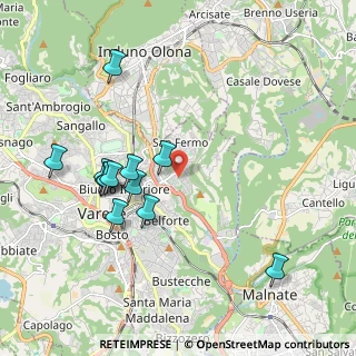 Mappa Via Belmonte, 21100 Varese VA, Italia (1.9625)