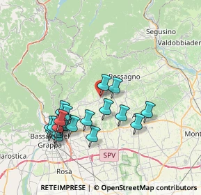 Mappa Via Antonio Canova, 31017 Crespano del Grappa TV, Italia (7.4045)