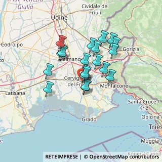 Mappa Via L. Chiozza, 33052 Cervignano del Friuli UD, Italia (10.5575)