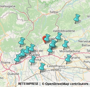 Mappa Via Aldo Moro, 31017 Crespano del Grappa TV, Italia (14.81063)