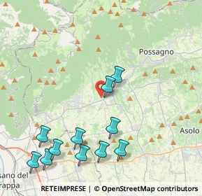 Mappa Via Aldo Moro, 31017 Crespano del Grappa TV, Italia (4.70455)