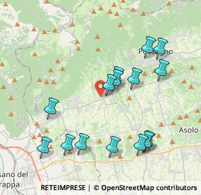 Mappa Via Aldo Moro, 31017 Crespano del Grappa TV, Italia (4.07933)