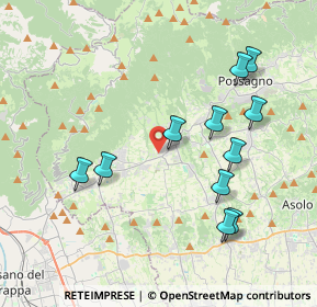 Mappa Via Aldo Moro, 31017 Crespano del Grappa TV, Italia (3.97273)