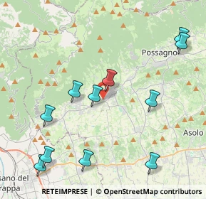 Mappa Via Aldo Moro, 31017 Crespano del Grappa TV, Italia (4.75273)