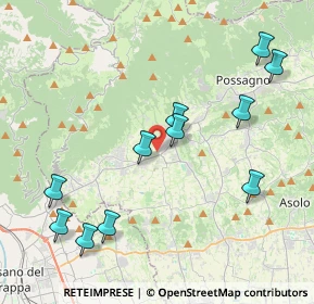 Mappa Via Aldo Moro, 31017 Crespano del Grappa TV, Italia (4.48091)