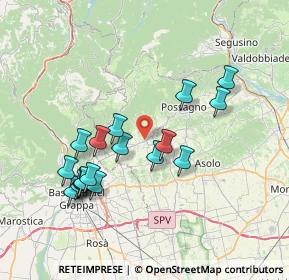 Mappa Via Aldo Moro, 31017 Crespano del Grappa TV, Italia (7.29611)