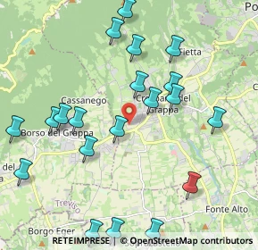 Mappa Via Aldo Moro, 31017 Crespano del Grappa TV, Italia (2.3045)