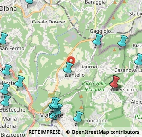 Mappa Via del Nevedro, 21050 Cantello VA, Italia (2.988)